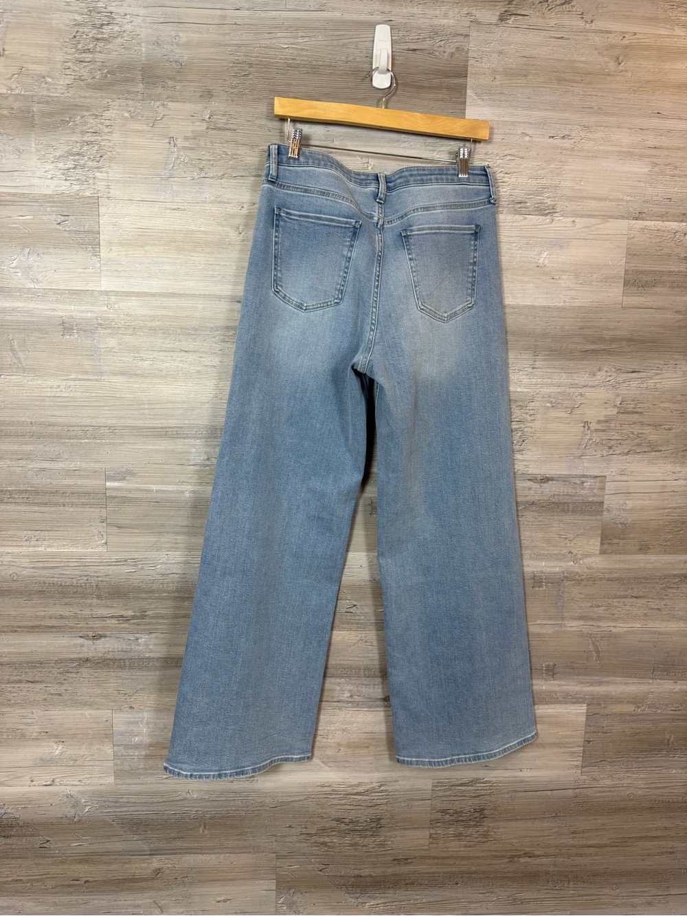 Quince Bella Stretch Wide Leg Jeans Light Wash Size 31 Organic Cotton - Picture 3 of 7